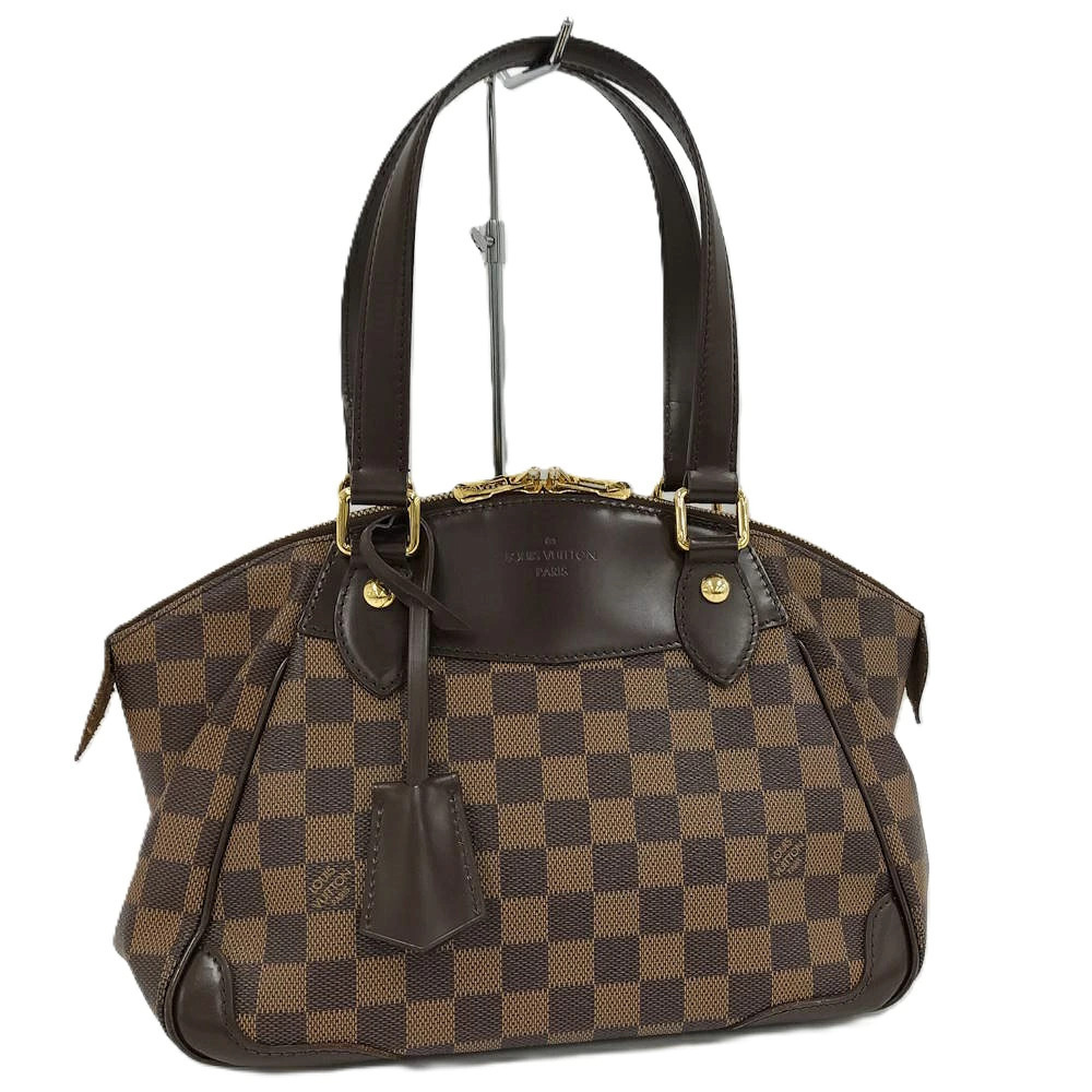 Louis Vuitton Verona Handbag Hobo Bag Damier Ebene Brown